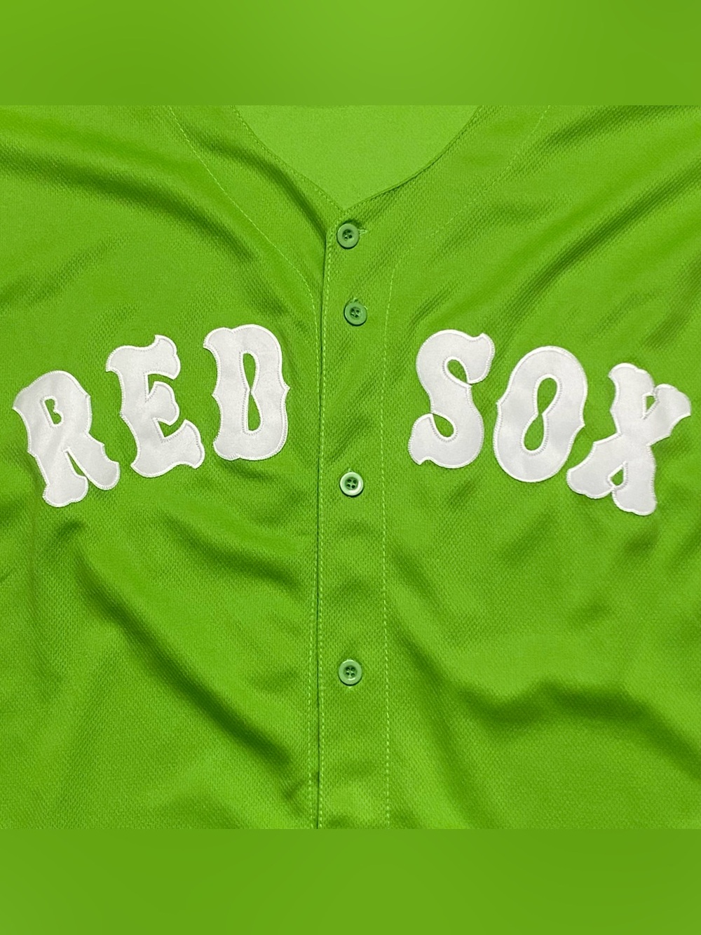 Majestic Boston Red Sox Dustin Pedroia St. Patrick’s Day Green Baseball Jersey - Picture 4 of 11